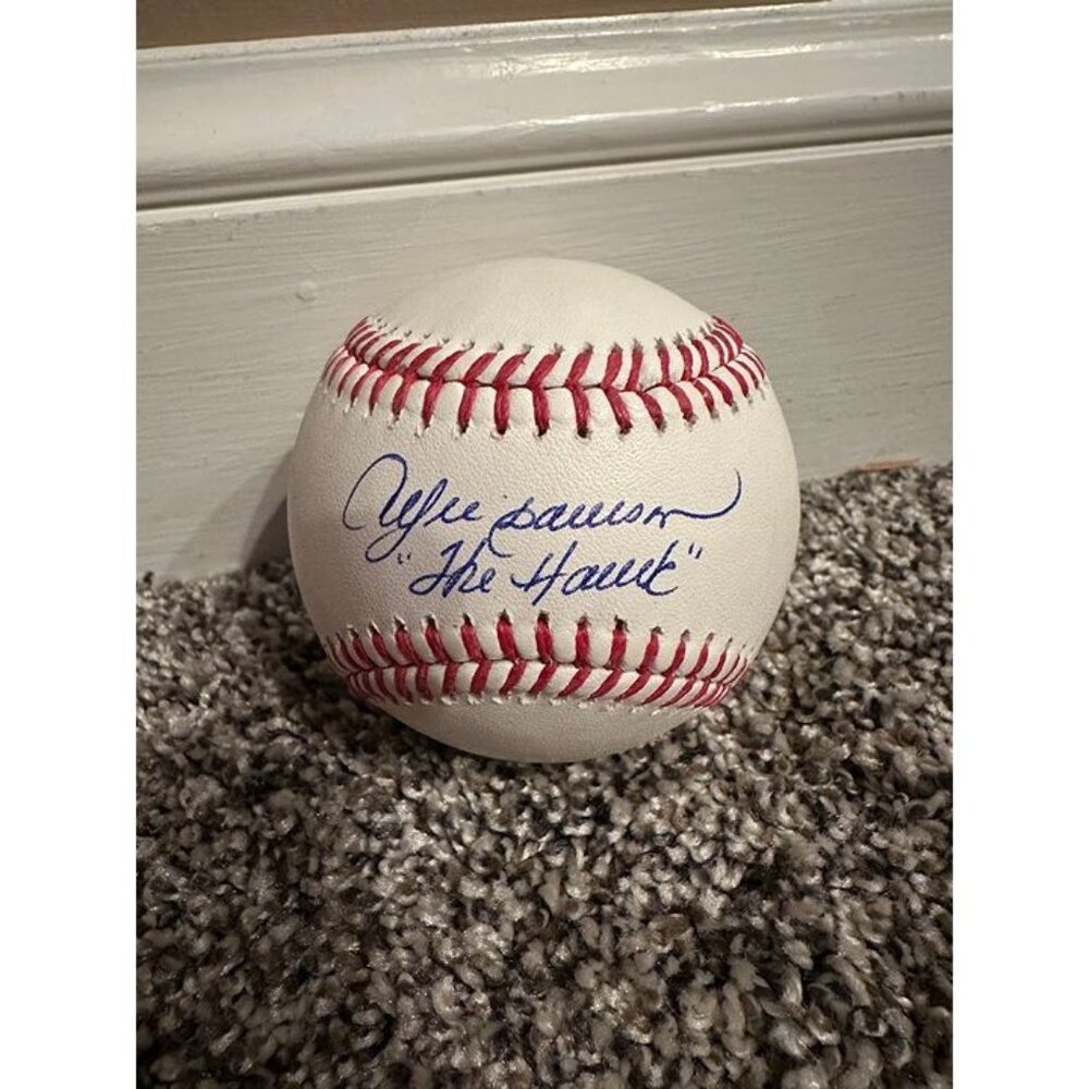 Andre Dawson signed "The Hawk" autographed OMLB Baseball Chicago Cubs Beckett